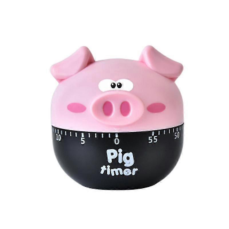 Pink Pig Shaped Kitchen Mechanical Timer Creative Cartoon Bake For Cooking Timer
