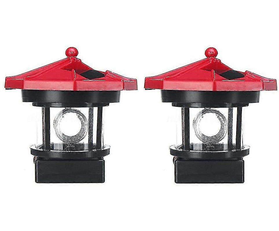 2pcs Led Solar Powered Lighthouse Solar Lights, Fire Tower Guide Outdoor Decor Lamp
