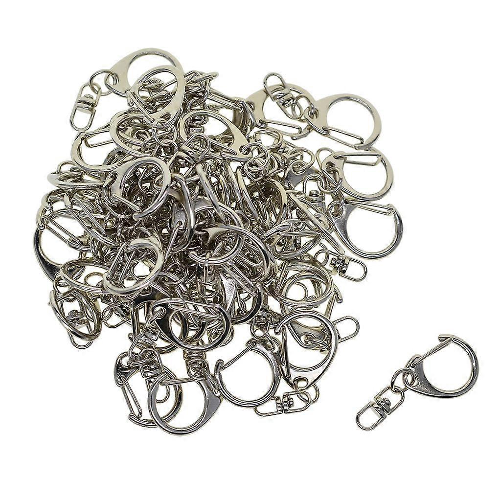 50x Keychain Trigger Clip Alloy Snap Hook Car Key Ring Hook Findings Silver