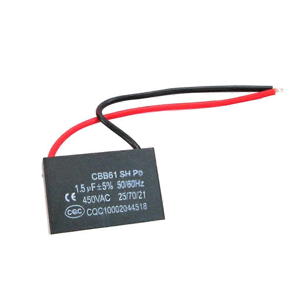 CBB60 AC 450V 1.5UF Cylinder Shaped Motor Drive Capacitor Capacitance White