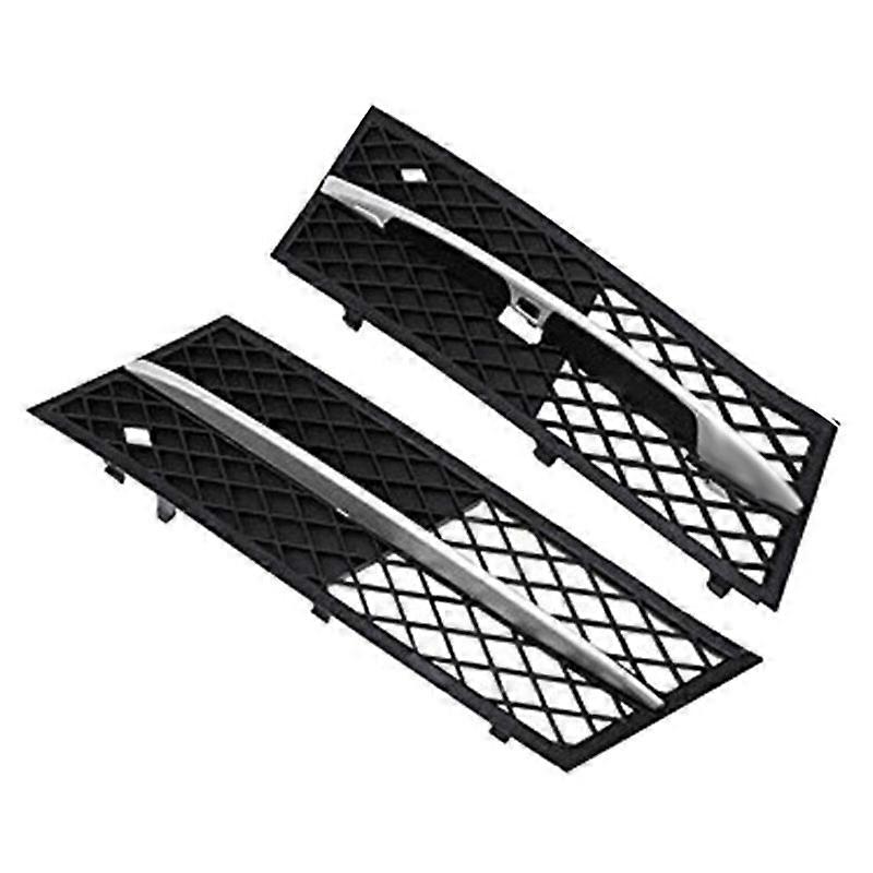 2Pcs Car Front Lower Bumper Grill Grille Fog Light Cover for 5 Series F10 / F11 Sedan/Wagon 2010-20