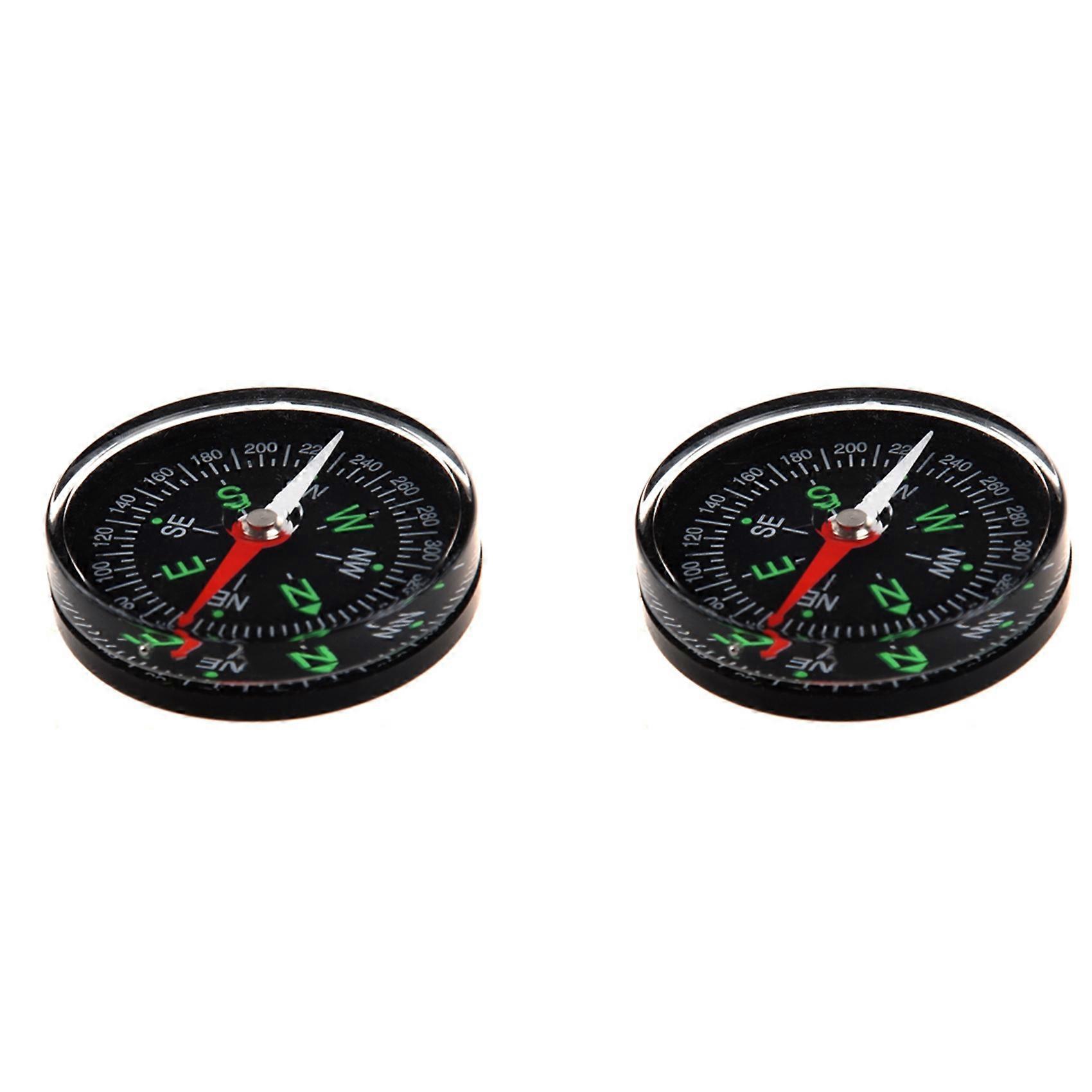 2Pcs 40mm Clear Liquid-Filled Camping Compass Hiking Outdoor Scouts Kit