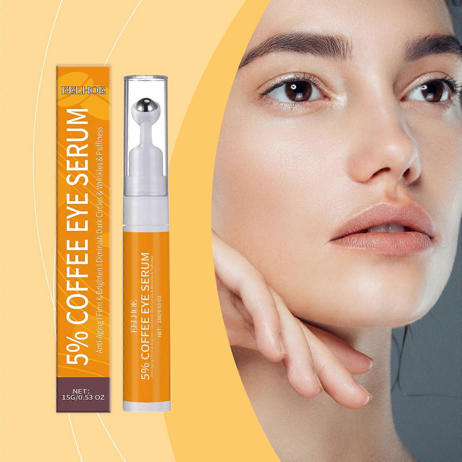 Under Eye Serum for Puffiness, 5% Caffeine Eye Serum, Anti-aging Eye Roller Serum, Reducing Eye Bags and Dark Circles
