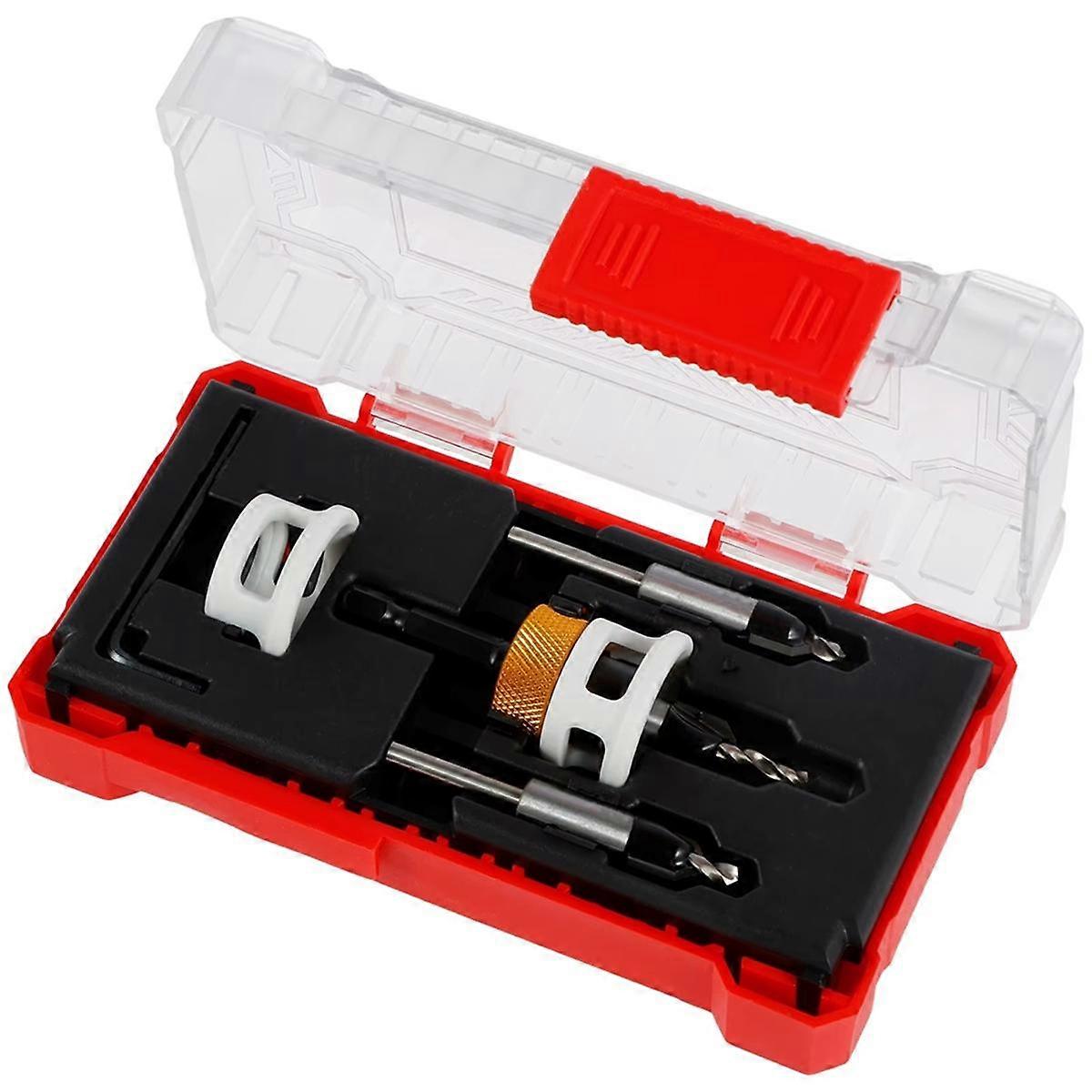 Countersink Drill Bit Set with Adjustable Depth Stop Quick Change Countersink Drill with Replaceable Drill Bits