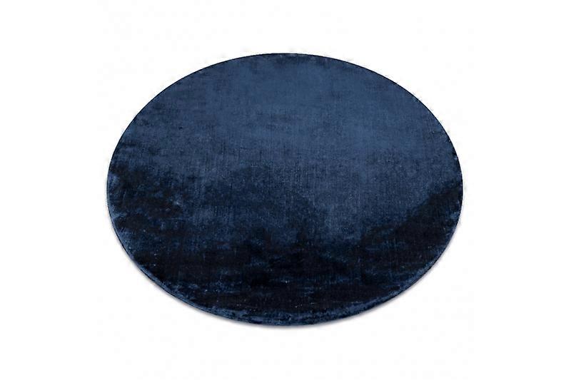 Carpet VISCO circle dark blue 10 plush, IMITATION OF RABBIT FUR