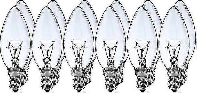 12個 x 40W E14 キャンドルランプ クリアホワイト クラシック白熱電球