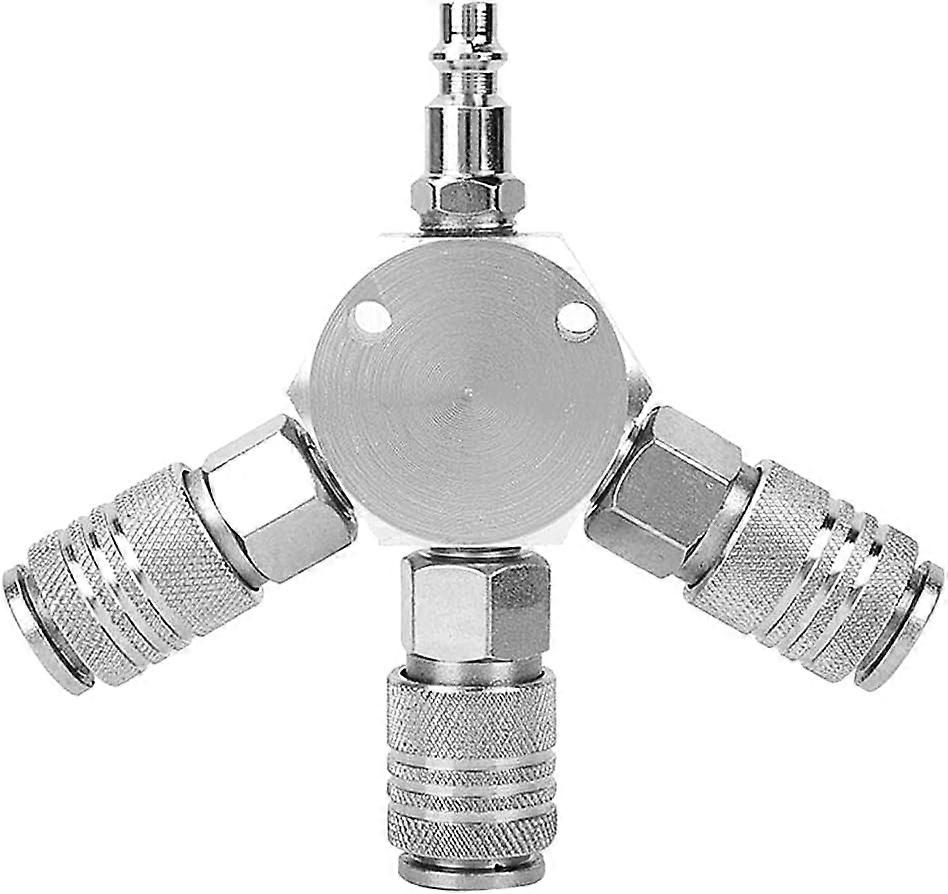Quick Connect Distributor, 3 Way, Pneumatic Fitting, Quick Connect, 1/4"