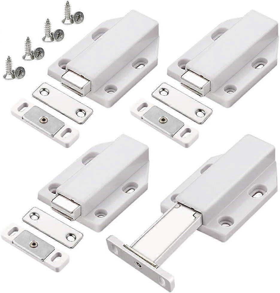 Push to Open Magnetic Latch Magnetic Latch Door Pusher Damper Cupboard Door 4 Pieces Push Open for Cabinet Drawer System