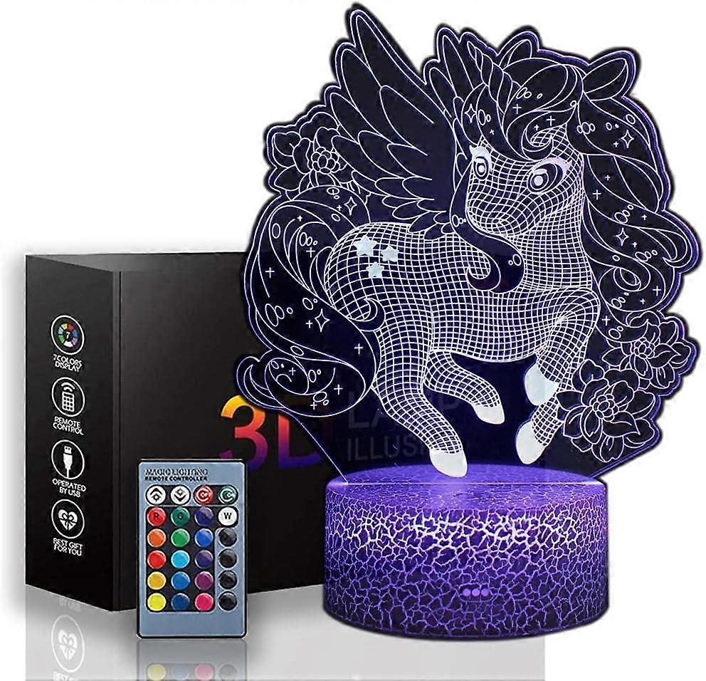 女の子のためのユニコーンのおもちゃ、ユニコーンの誕生日の装飾、6-8歳の女の子のためのユニコーンギフト、ユニコーンランプ