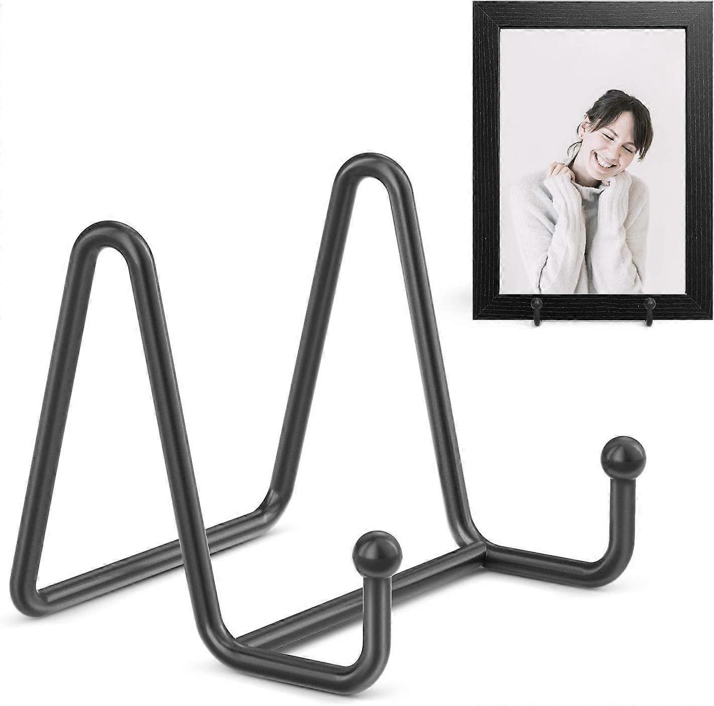 Plate Stands for Display - 3 Inch Plate Holder Display Stand + Metal Frame holder stand for Picture, Decorative Plate, Book, Photo Easel (2 Pack)