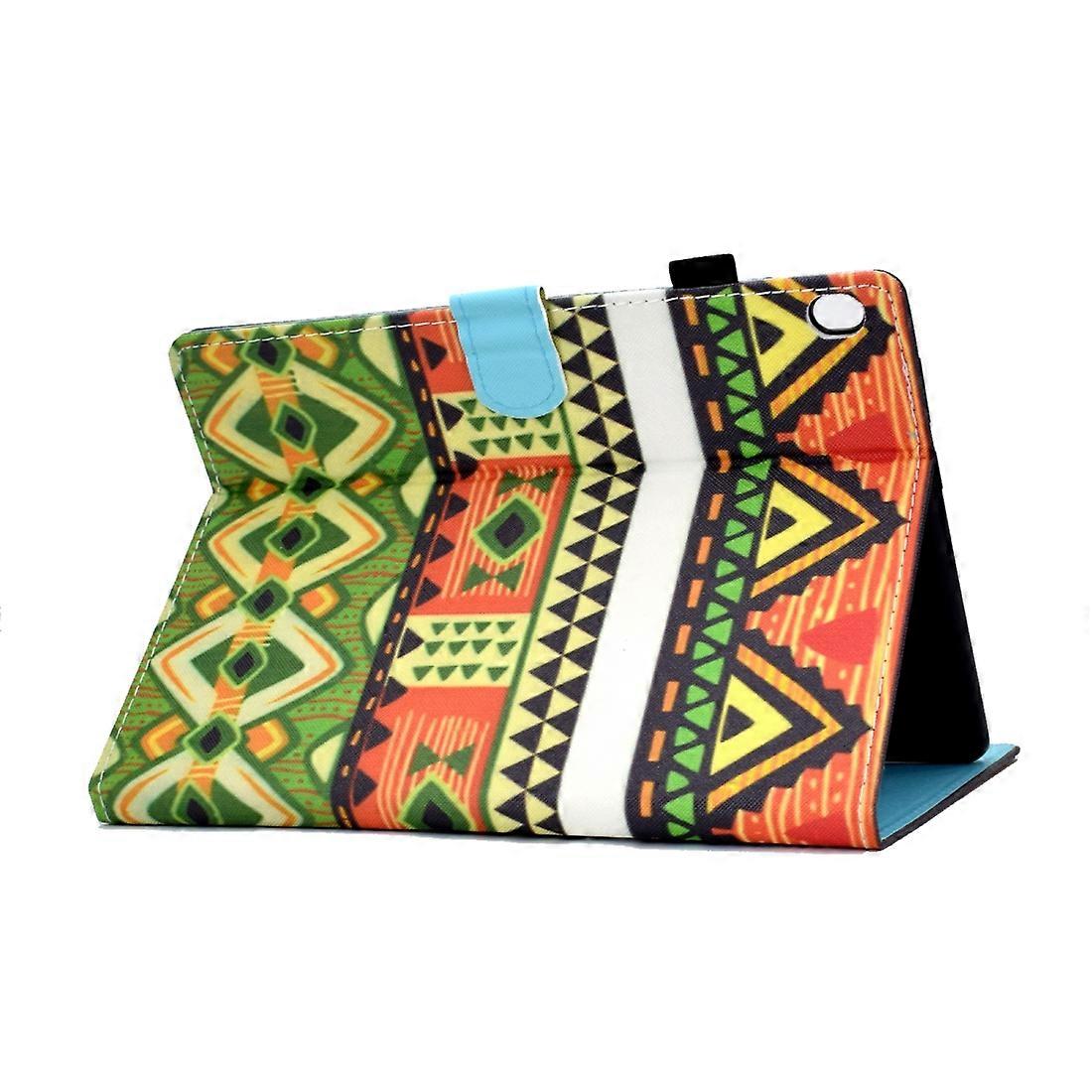 For Lenovo Tab M10 HDColored Pattern Leather Case