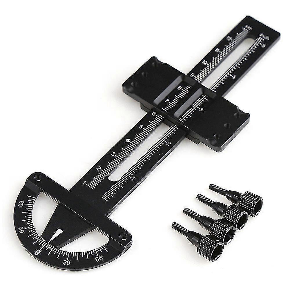 Metal RC Shock Absorber Ruler Synchronizer Tool, Black