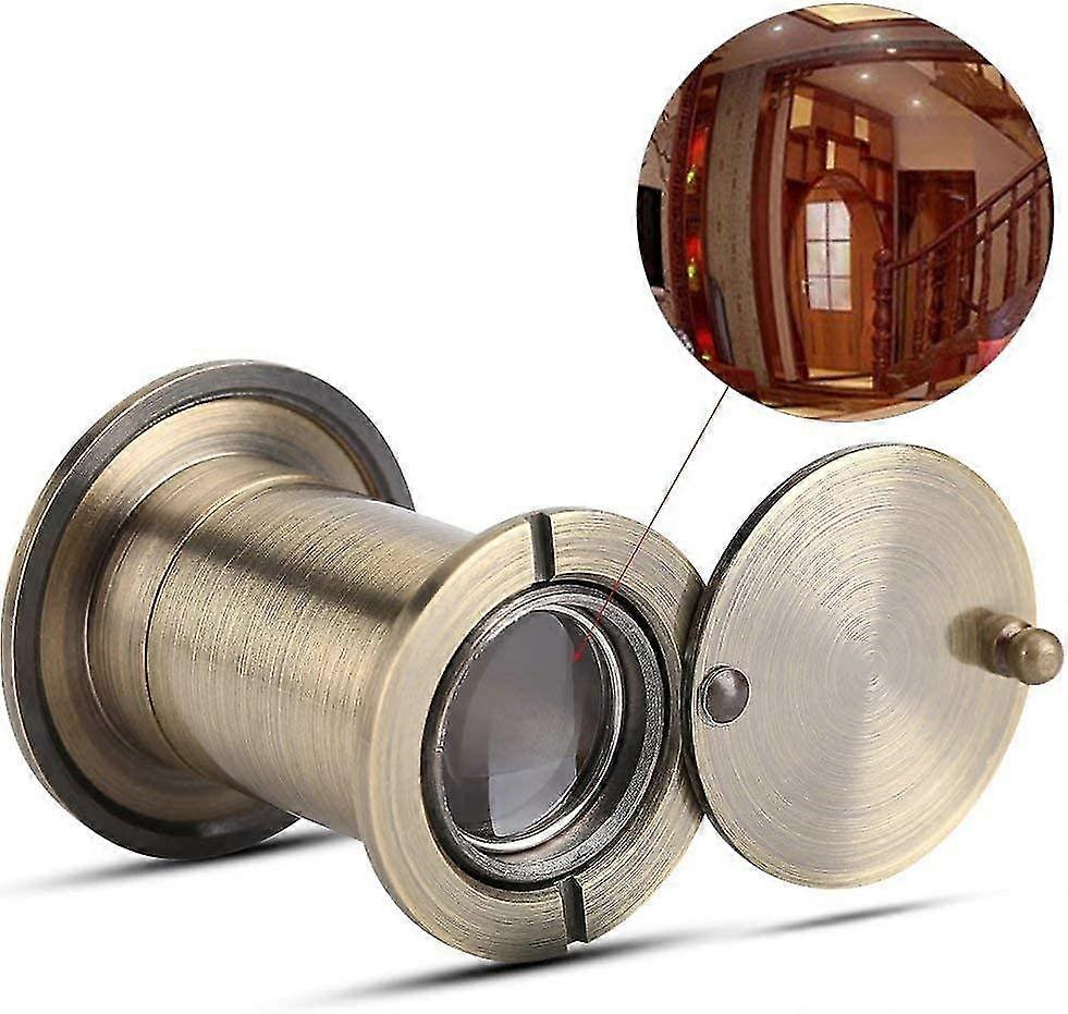 Degree Wide Angle Security Front Door Peephole Viewer With High Strength Protective Cover(bronze)