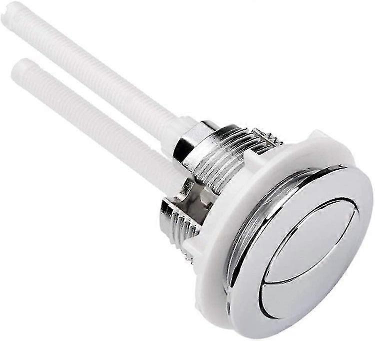 2 Pieces Toilet Push Buttons Dual Flush Knob 38mm Standard Chrome Silver Plated Wc Cistern Knobs