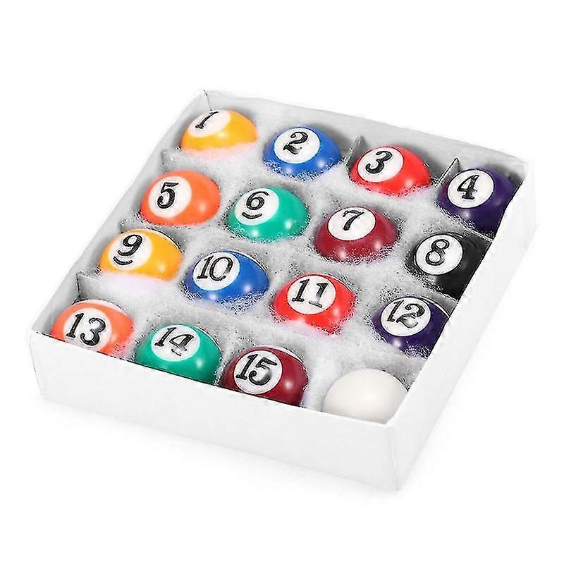25mm Children Billiards Table Balls Set Resin Small Pool Cue Balls Full Set Zekai