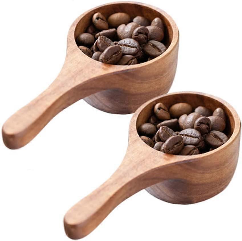 2pcs kitchen measuring spoon wooden soup spoon mini coffee bean spoon