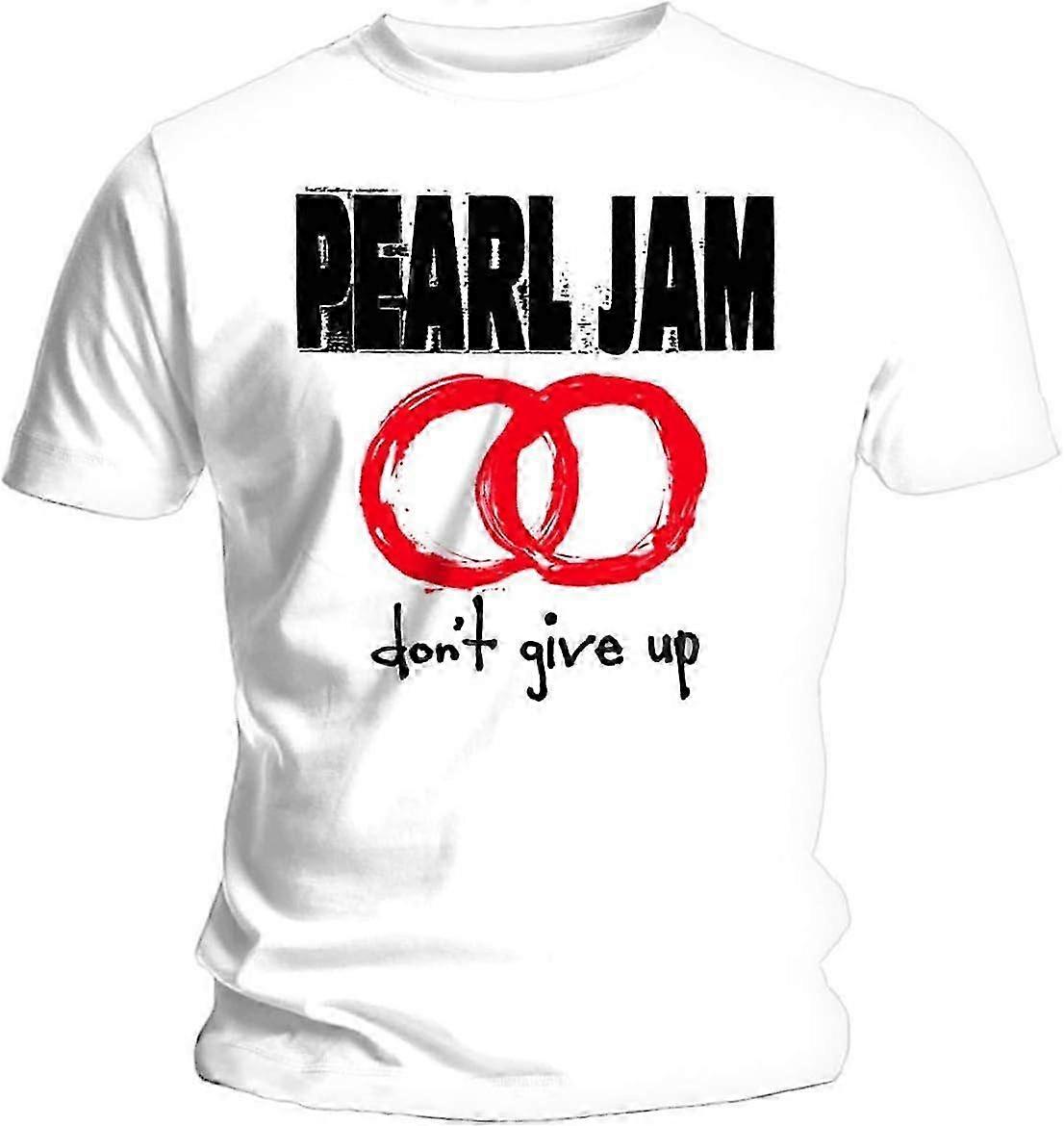 Pearl Jam Don't Give Up - Camiseta para Hombre, Color Blanco Regular Retro trendy material