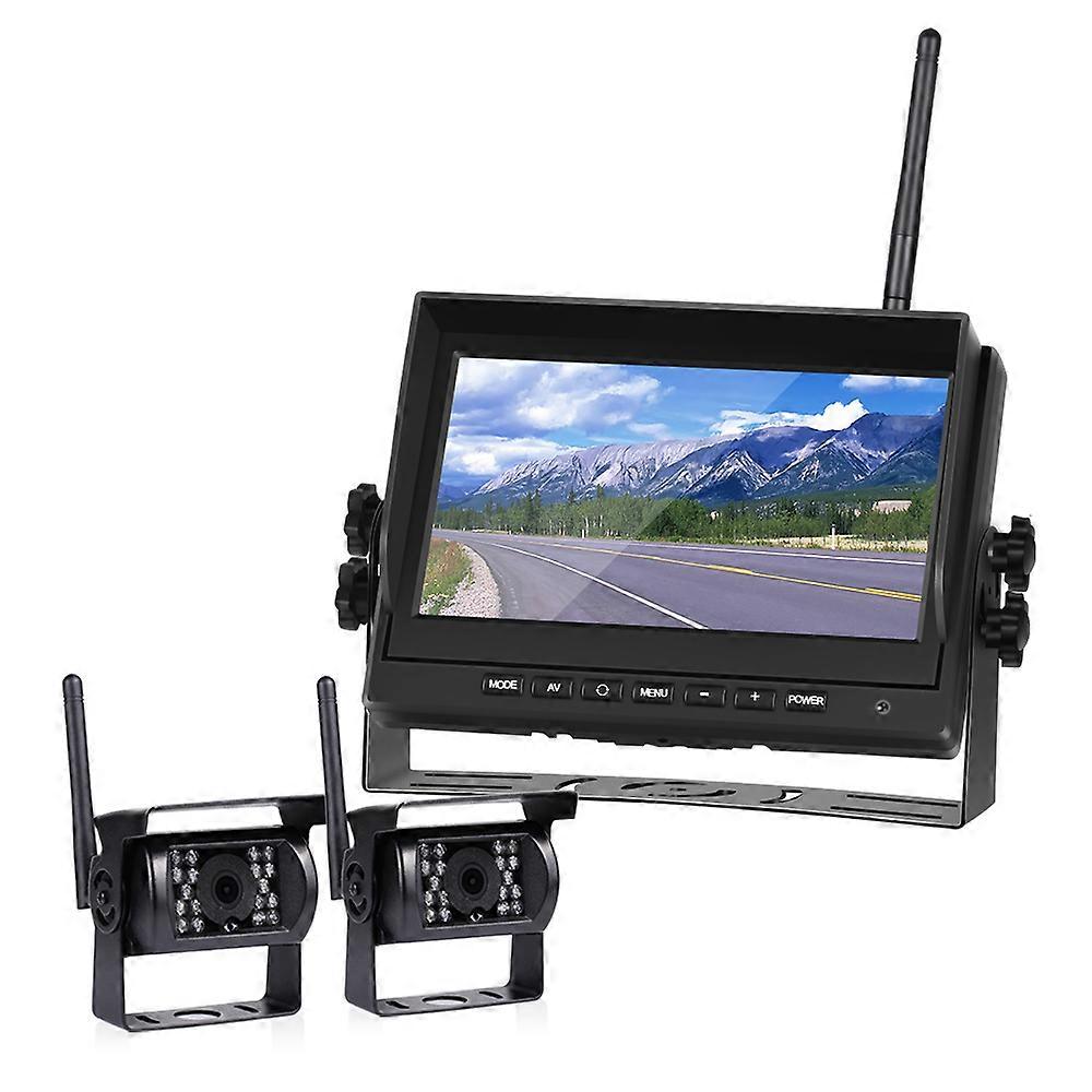 Wireless Car Monitor IR Rear View Camera Wifi Truck Parking Reverse Backup Camera 12-24V TFT LCD Car Screen