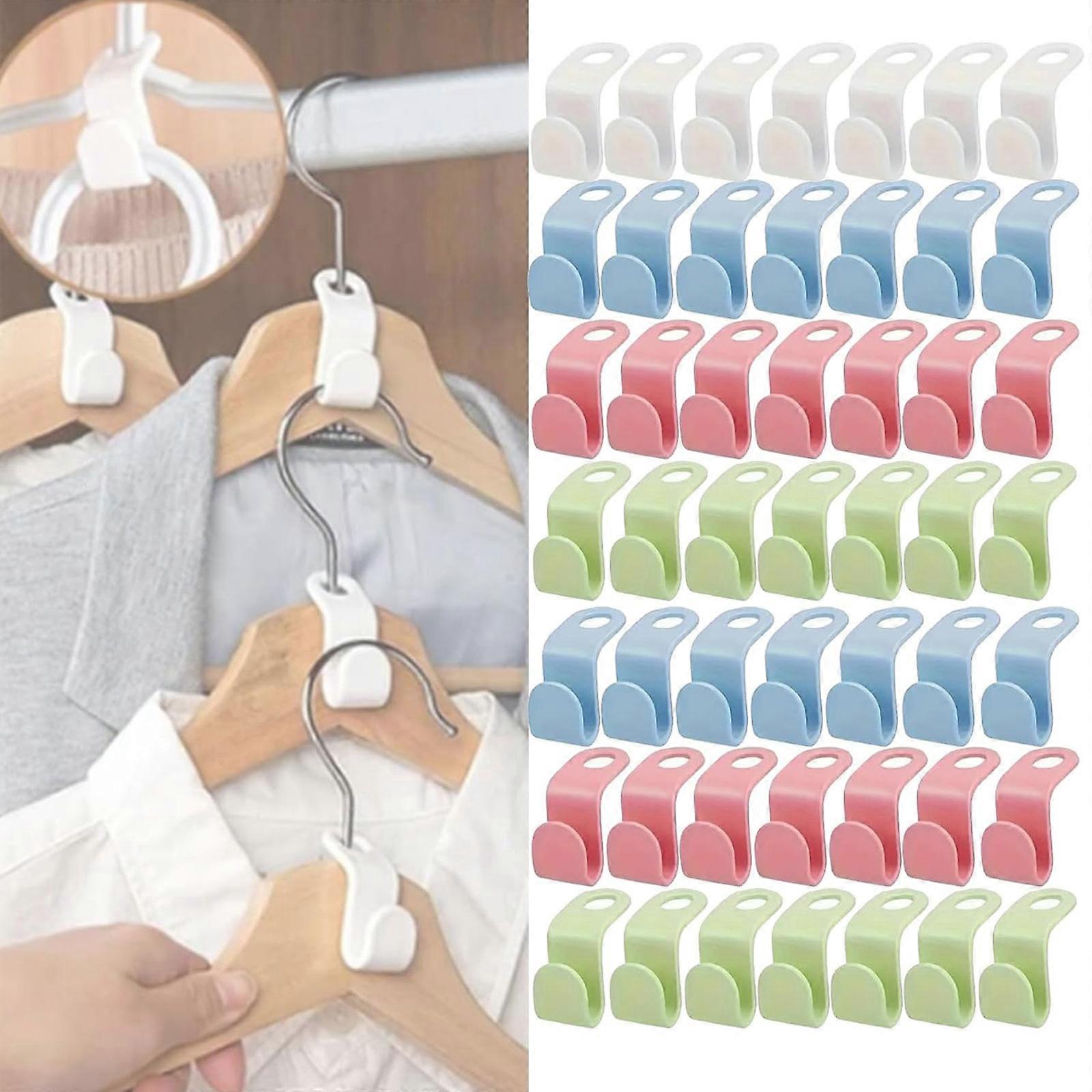 10/50Pcs Clothes Hanger Connector Hooks Cascading Hanger Space Saving Organizer,100% New
