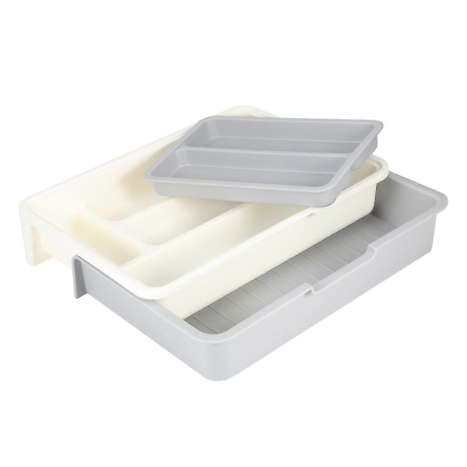 Adjustable Cutlery Storage Tray Drawer Organizer for Kitchen