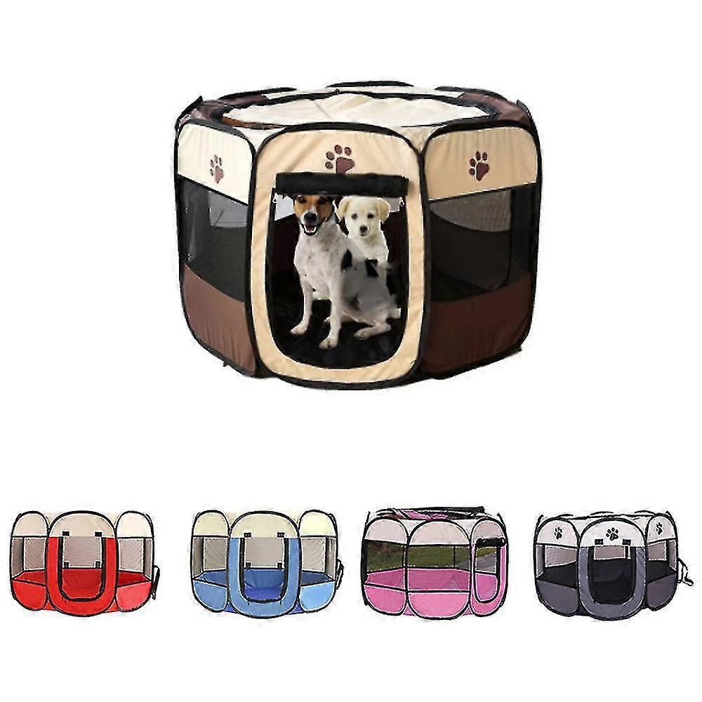 Folding Pet Tent Dog House Octagonal Cage For Cat Tent Playpen Puppy Kennel