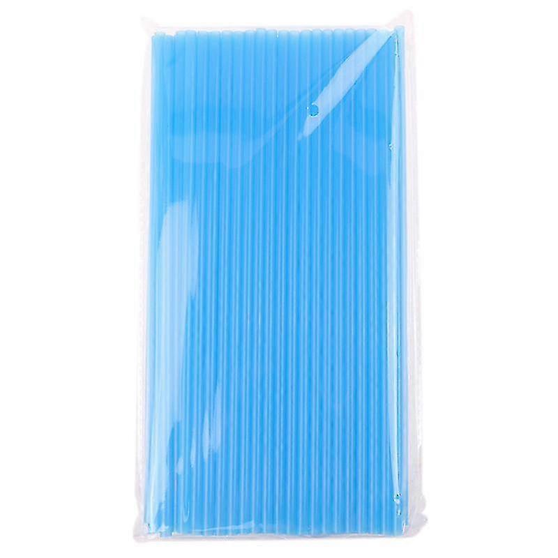 100本入り 6×260mm プラスチック製ドリンクストロー DIY フラットマウス ストレートチューブストロー