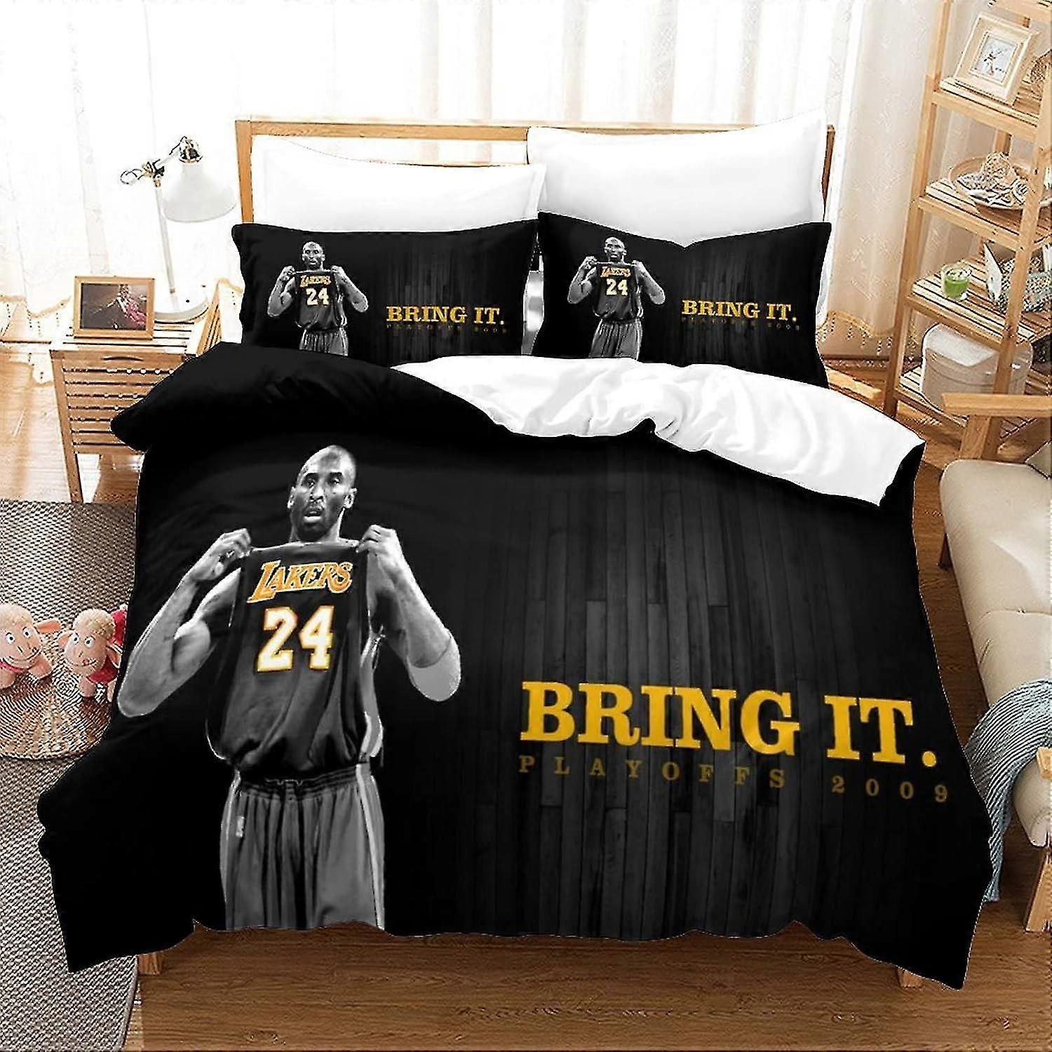 o3089 Lençóis Bryant 3D Impresso Colcha Capa Capa de Edredão Conjunto de Cama Confortável Basquete NBA Conjunto de Cama Com Fronhas Conjunto de Cama Roupa de Cama