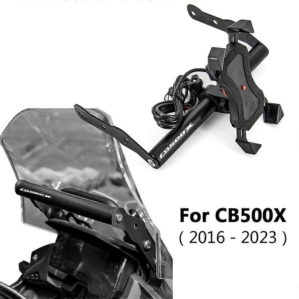 FOR HONDA CB500X 2016 - 2023 2022 2021 2020 2019 Motorcycle  Stand Holder Phone Mobile Phone GPS Plate Bracket Phone Holder USB