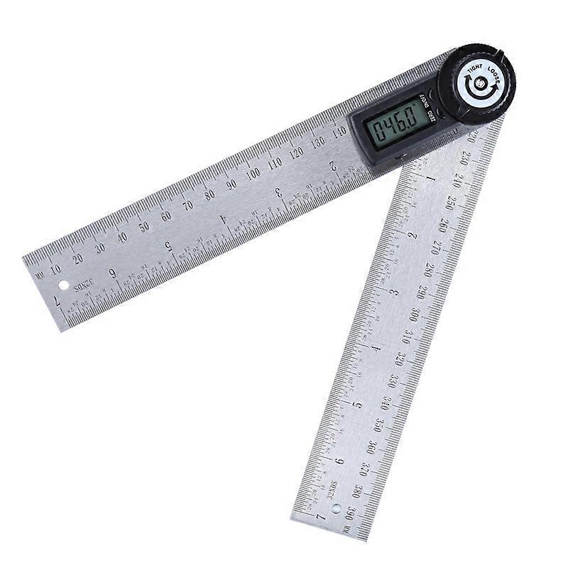 Digital angle ruler, 20 cm, silver