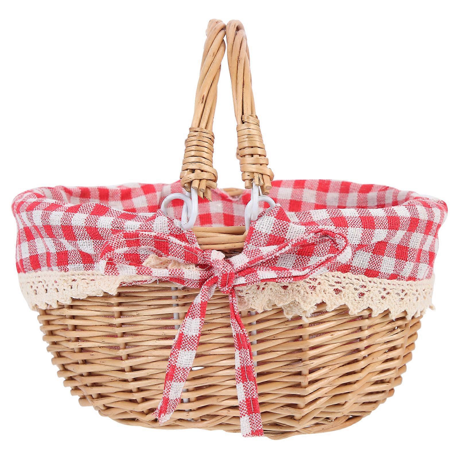 Handmade Basket Woven Basket Candy Basket with Removable Lining Bread Basket