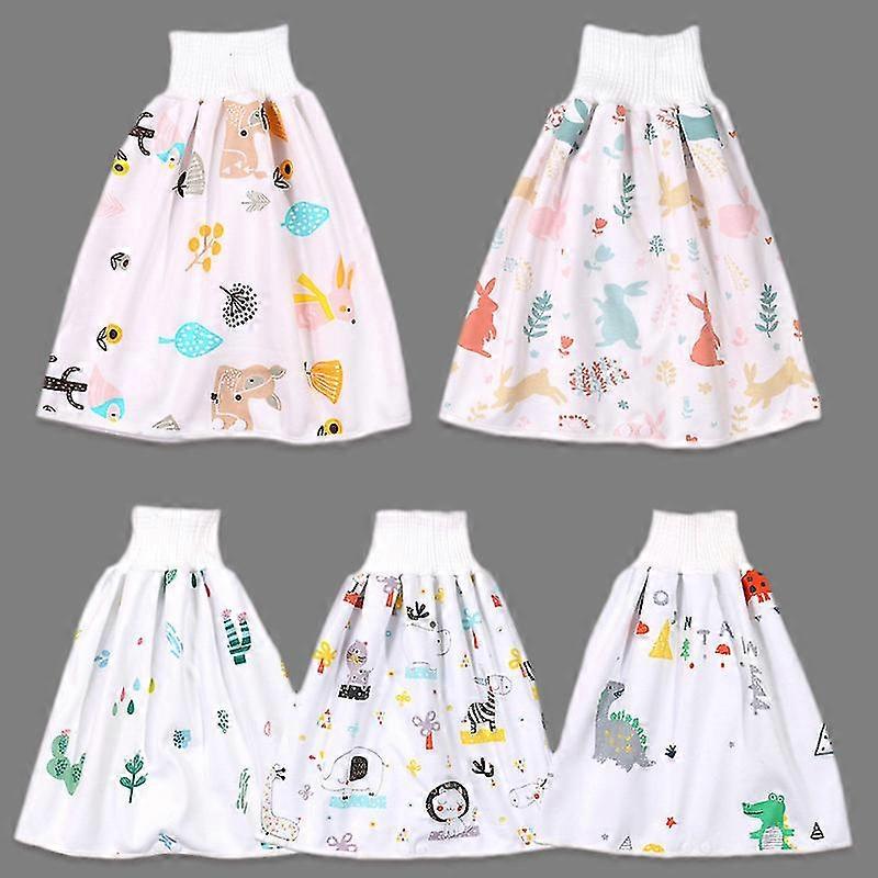 Komfortable barn bleie skjørt shorts 2 i 1 vanntett superabsorberende lekkasjesikker vaskbar baby bleie