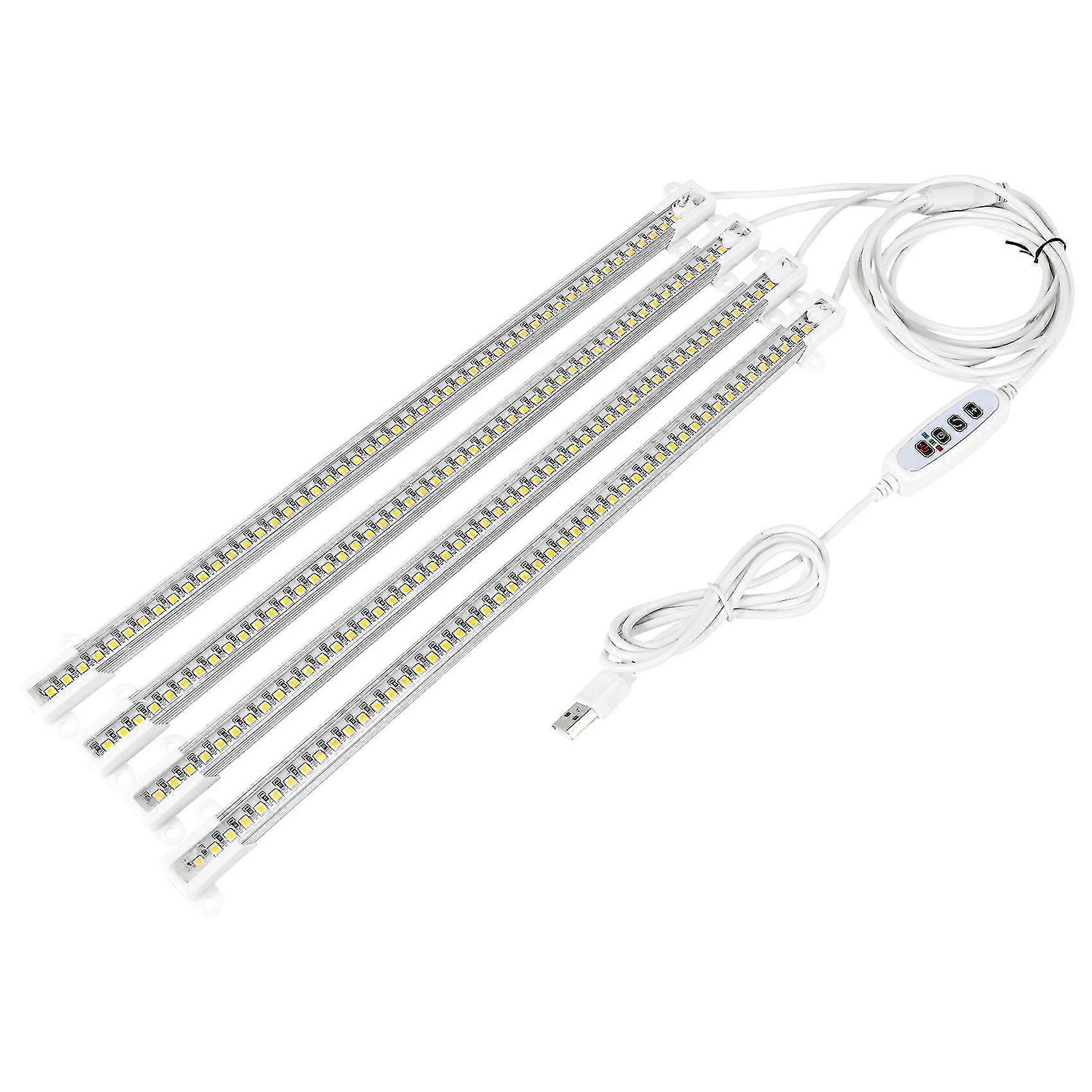 LED Plant Grow Light Strips, Full Spectrum Grow Lights for Indoor Plants with Auto On/Off 3/9/12H Timer, 192 LEDs