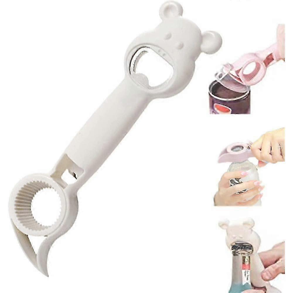 Deschizător de sticle 4 în 1, deschizător de sticle de bere multifuncțional, deschizător de sticle de urs drăguț pentru conserve Borcane de jeleu Sos TBC