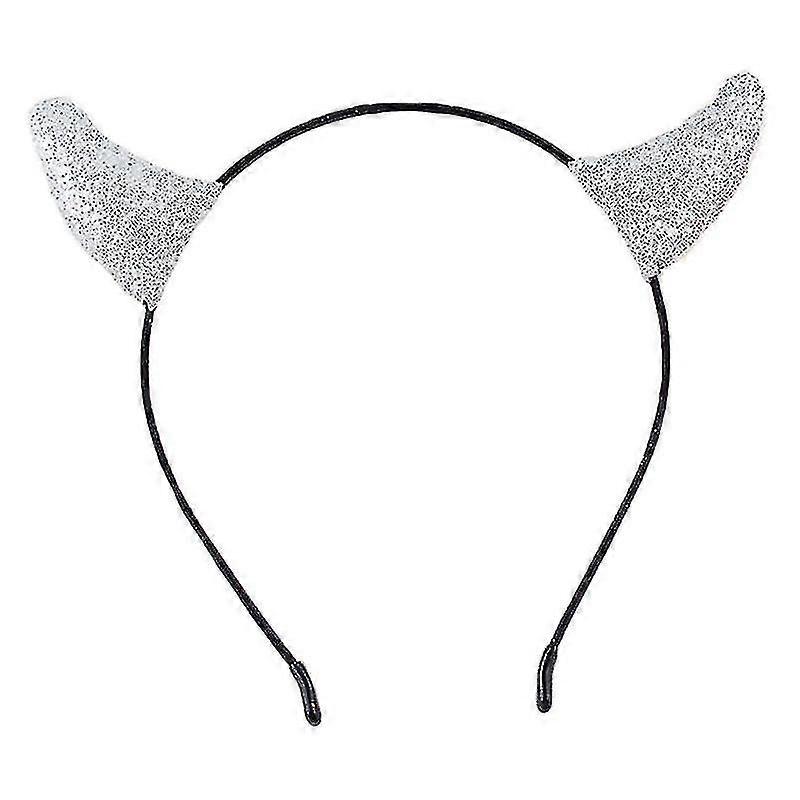 Halloween Glitter Sequins Devil Ox Horn Headband