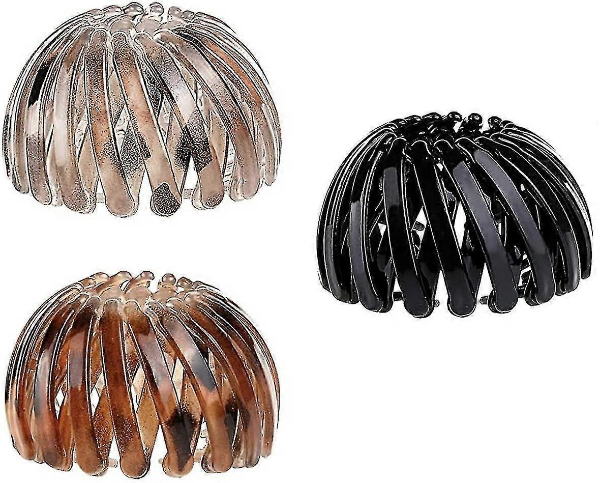 Czarny + jasny Kawa + zielony Kawa3cmhair Klipsy dla kobiet Vintage Bird Nest Spinki do włosów Duże spinki do włosów Akcesoria do włosów Akcesoria do włosów Akcesoria do włosów