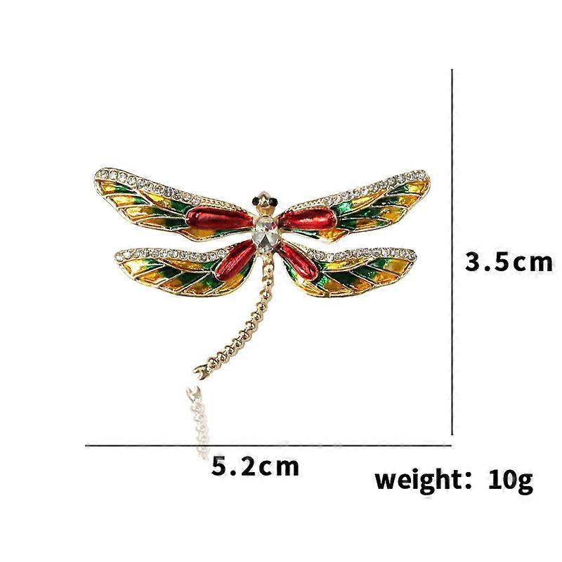Brooch 40# Red Wing Dragonfly-Metal Rabbit Head Pin