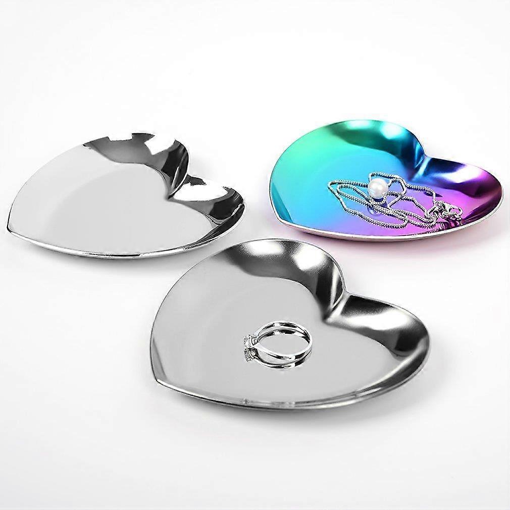 北欧の家の装飾アクセサリーサービングトレイメタルハート型リングネックレスジュエリー収納オーガナイザー