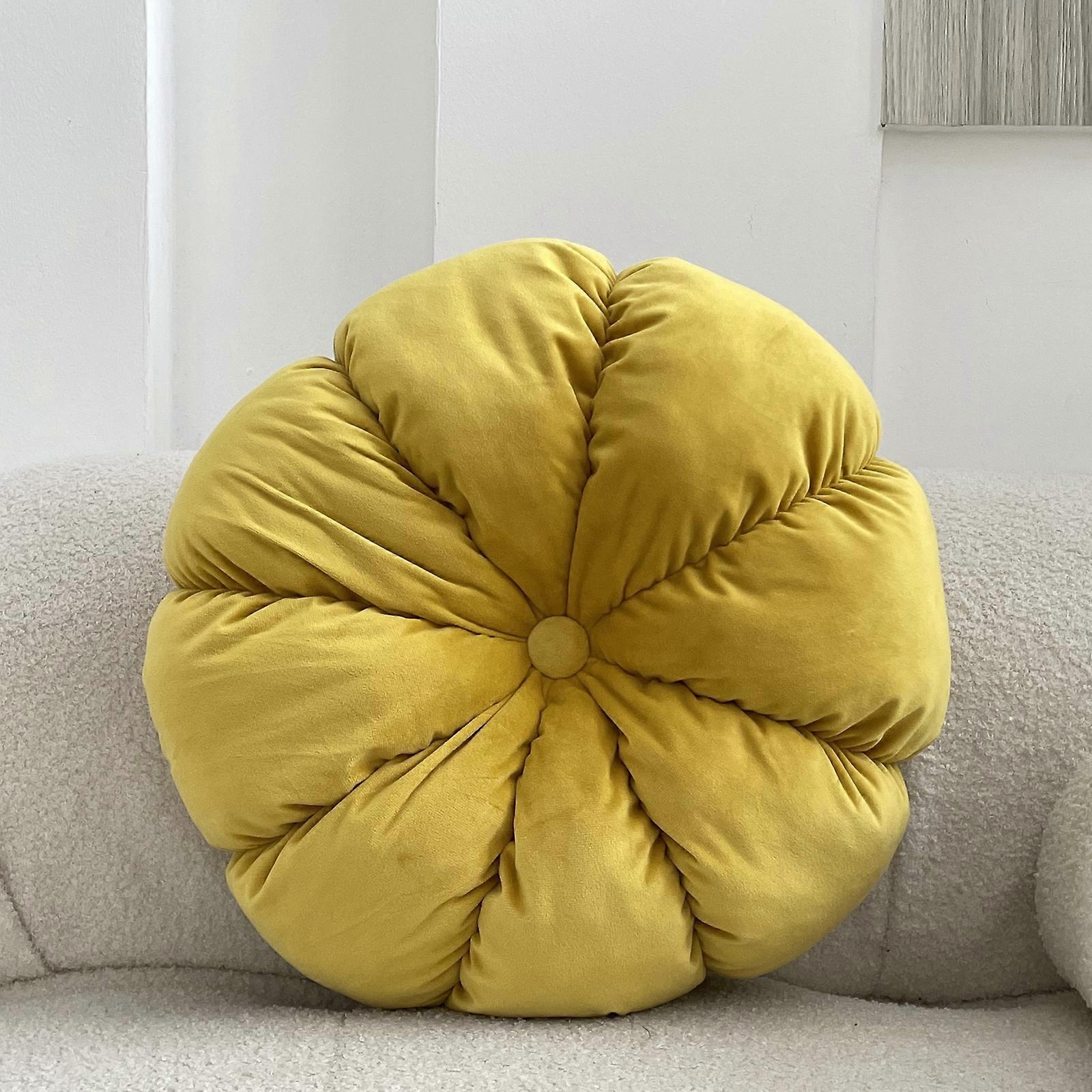 New 3D Pumpkin Throw Pillow for Couch Decorative Round Velvet