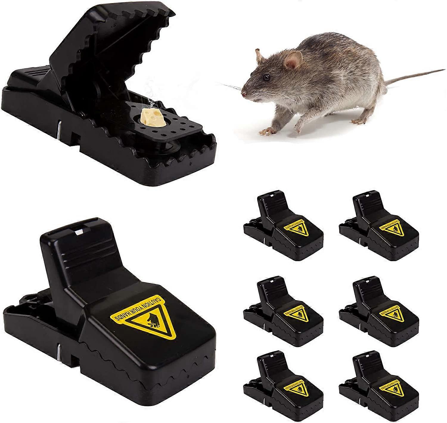 Mouse Trap, 6PCS Mouse Trap Reusable Plastic Rat Trap with Powerful Spring, Sensitive Effective Mous