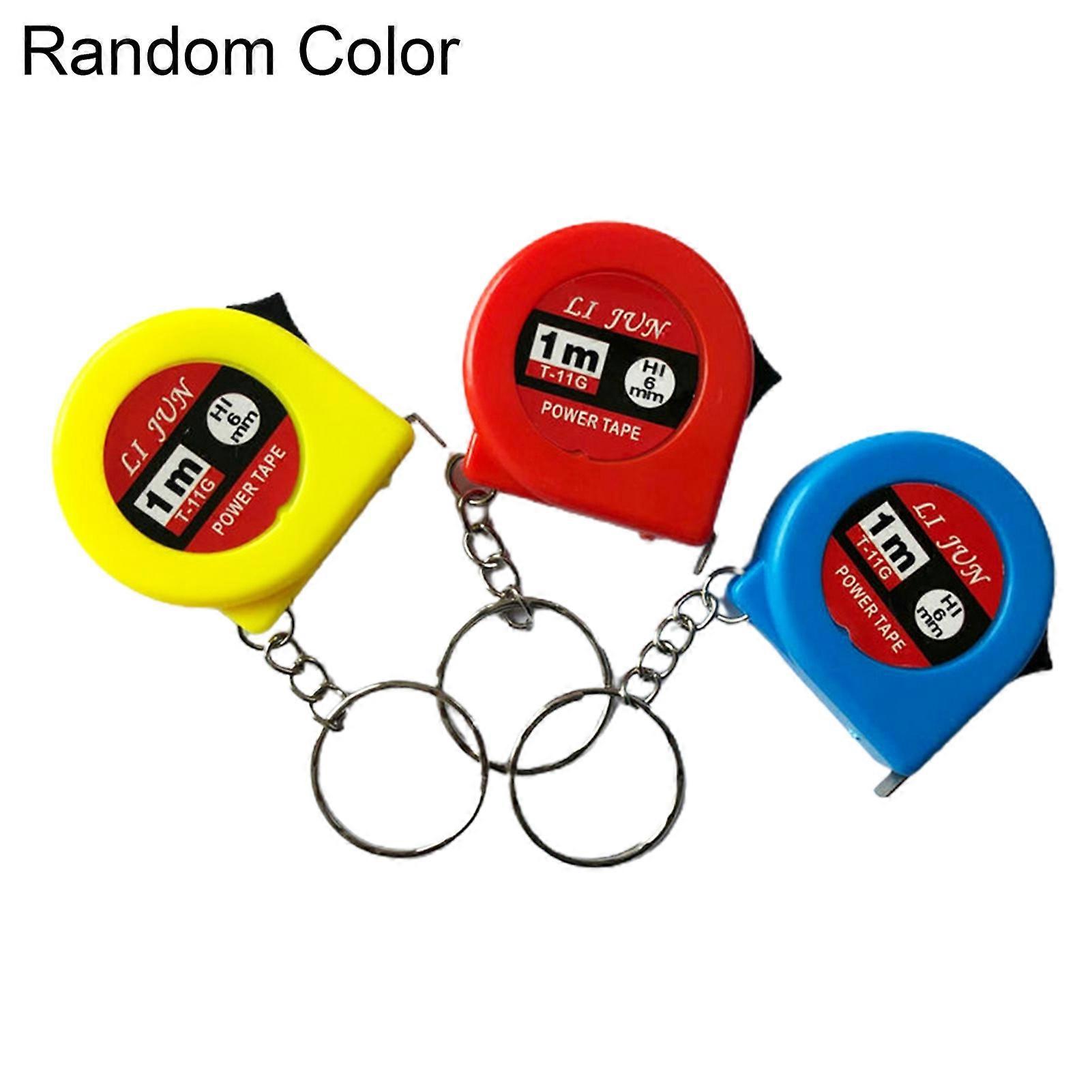 1m Mini Pocket Key Chain Retractable Metric Steel Tape Measure Ruler Tailor Tool JIKAIX