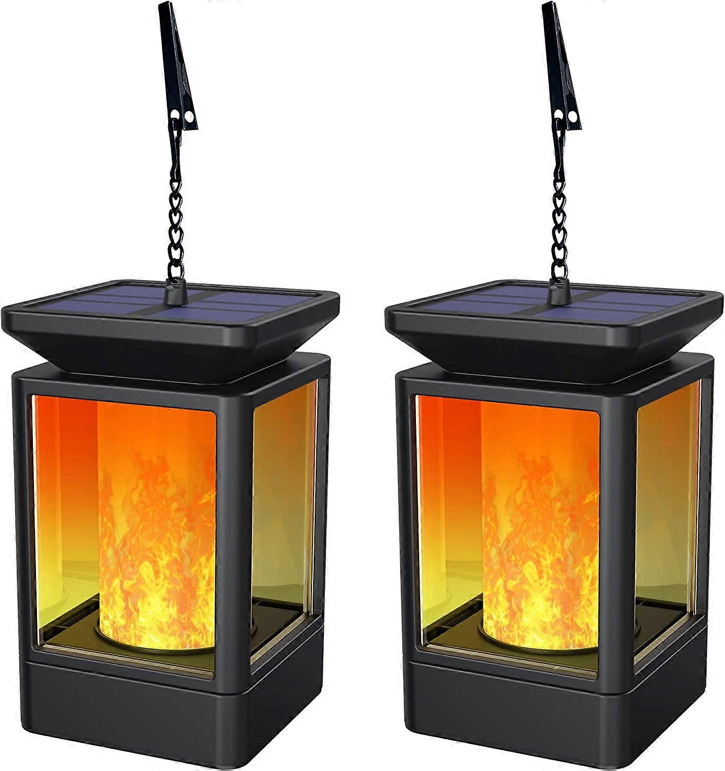 Solar Lanterns Outdoor Lantern Lantern Lights with Flame Effect Hanging Lantern Decoration For Garde