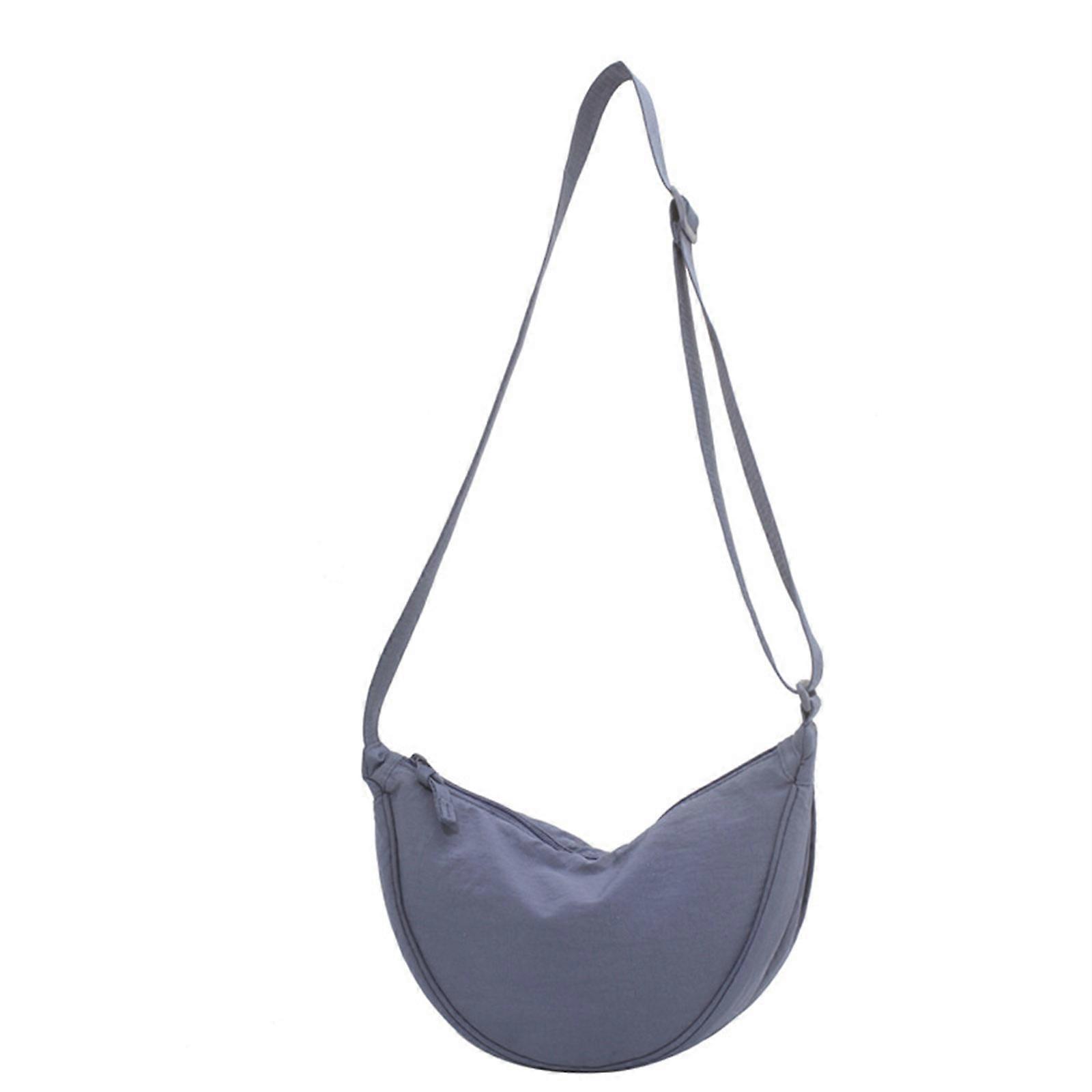 Mini borsa a tracolla a tracolla, tracolla regolabile, forma a mezzaluna, per donne e uomini
