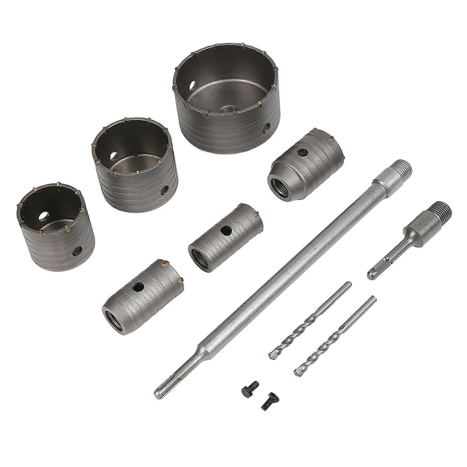 Concrete Hole Saw Set with Shank 35-110mm Drill Bits Kit