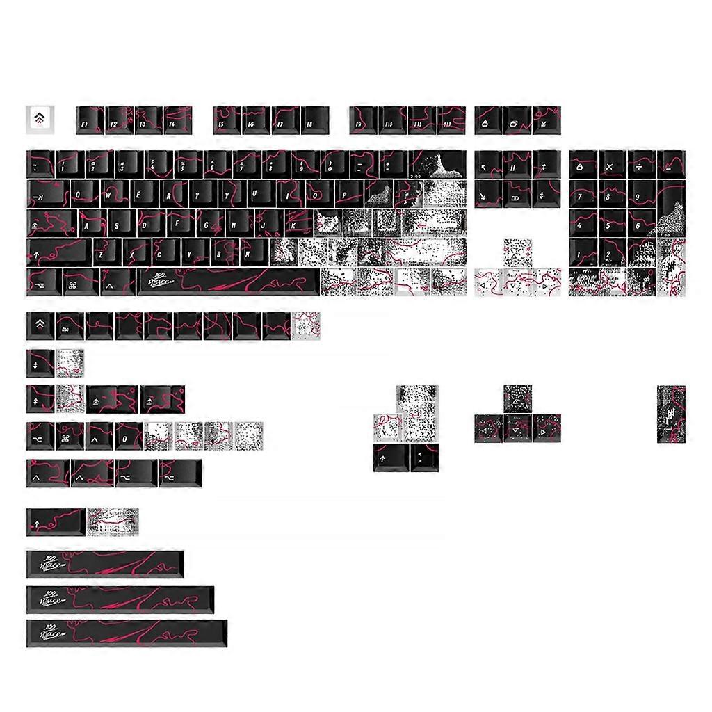 146Keys PBT Keycaps Set CherryProfile DyeSubbed Graffiti Keyboard Keycap Set