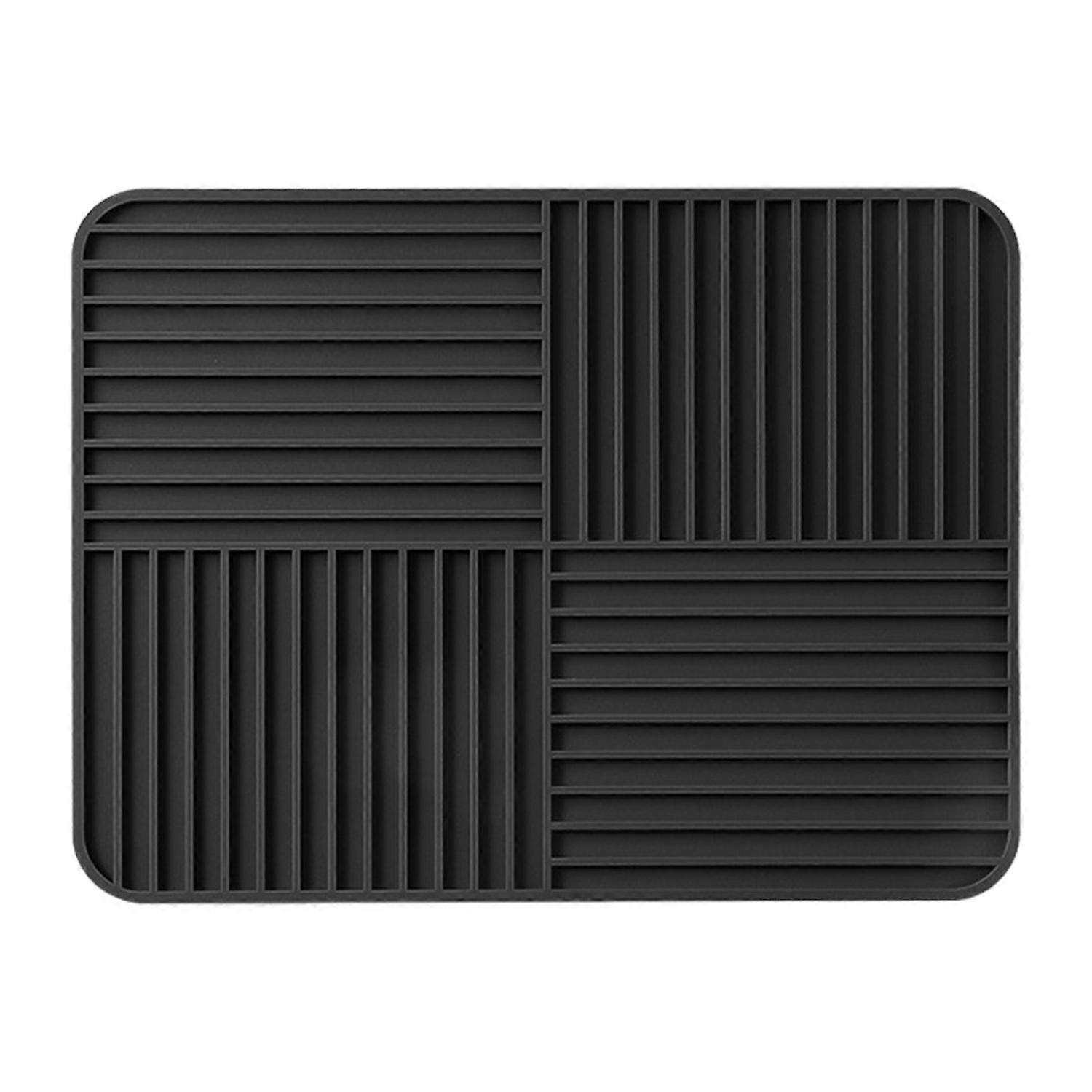 Silicone Drain Mat Multifunctional Non-slip Drying Pad for Kitchen Tableware Anti-scald Coaster