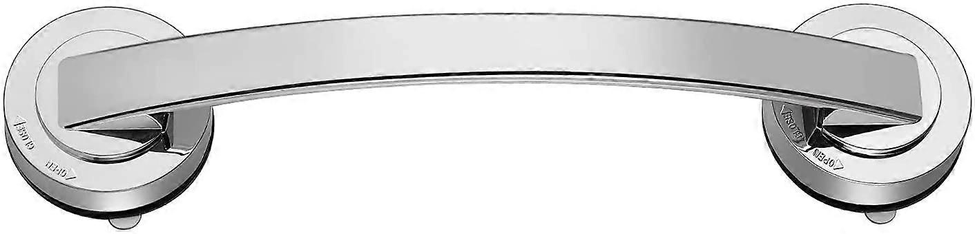 Bath Grab Bar Suction Handle Handrails Shower Suction Handles for Elderly (Large Silver)