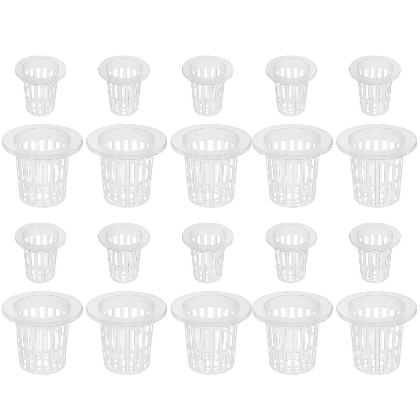 60 Pcs Hydroponic Plants Net Cup Basket Hydroponics Slotted Mesh Slotted Mesh Cups Plant Net Pots
