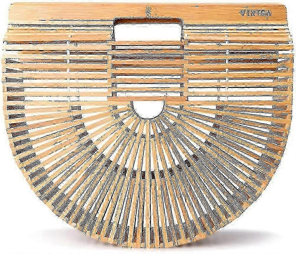Bambu väskor för kvinnor sommar halm väskor trä beach plånböcker korg handtag handväskor