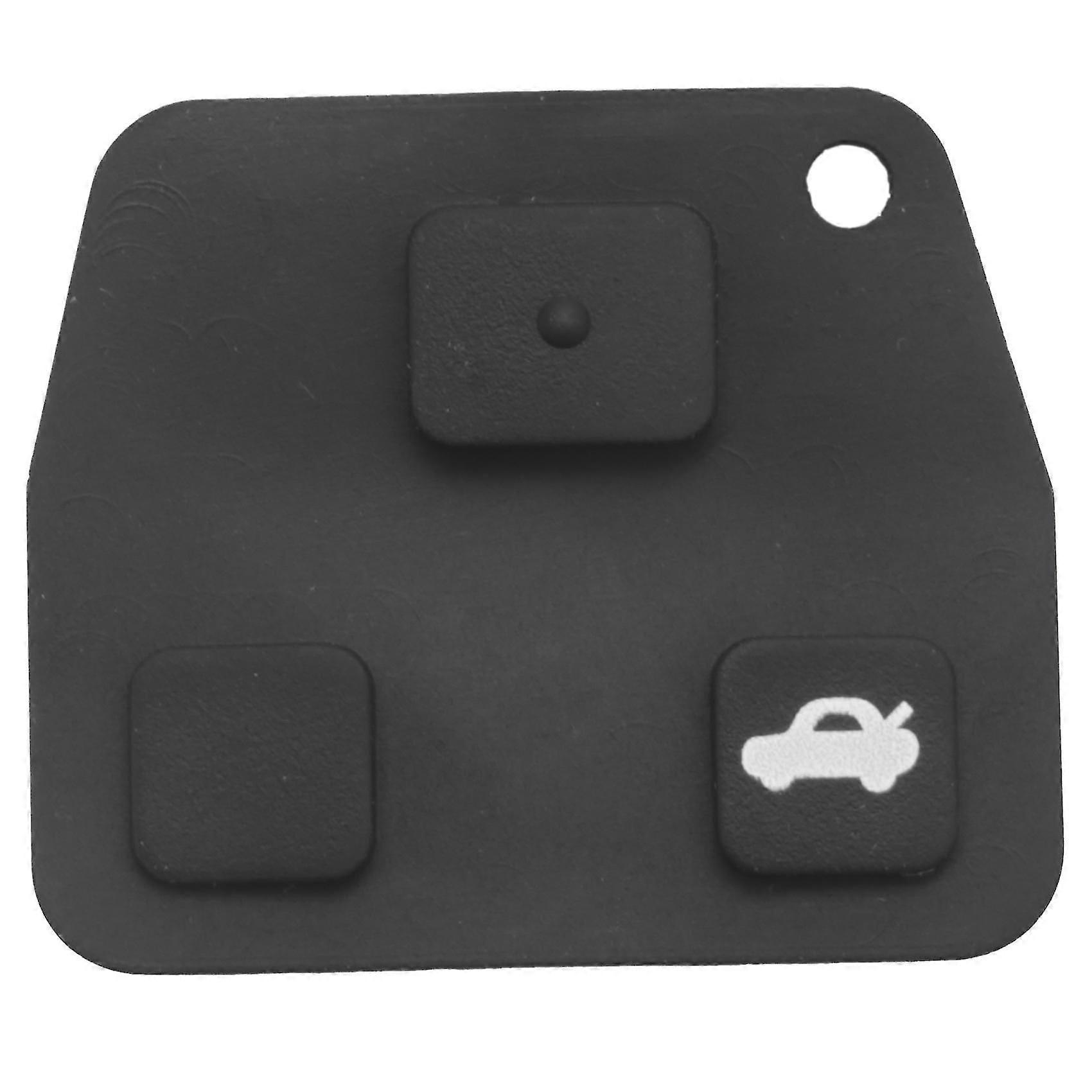 3 Buttons Remote Key Repair Kit Case Button Pad Rubber For Avensis