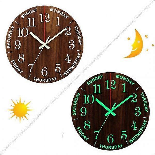 Luminous Wall Clock Digital Quartz Glowing in Dark Luminous Wall Clock